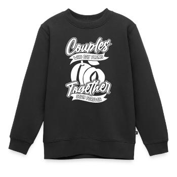 Paire de prunes - Sweat Premium enfant bio - noir - Devant - AI Model Kid Female (0cm)