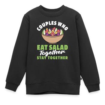 Salade de légumes Paire de légumes - Sweat Premium enfant bio - noir - Devant - AI Model Kid Female (0cm)