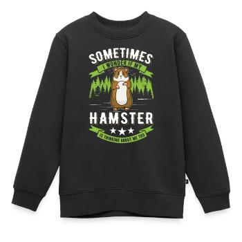 Hamster Hamster Wheel Golden Hamster Hamster - Kids Premium Organic Sweatshirt - black - Front - AI Model Kid Female (0cm)