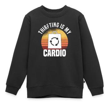 Magasin d’occasion Eco Hipster d’occasion - Sweat Premium enfant bio - noir - Devant - AI Model Kid Female (0cm)