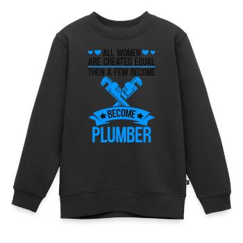 Pipe installation Pipe installer pipes - Kids Premium Organic Sweatshirt - black - Front - AI Model Kid Female (0cm)