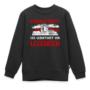 Darmstadt Der Geburtsort Von Legenden - Kinder Premium Organic Sweatshirt - Schwarz - Vorne - AI Model Kid Female (0cm)