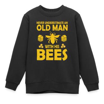 Bienenzucht und Honig - Kinder Premium Organic Sweatshirt - Schwarz - Vorne - AI Model Kid Female (0cm)