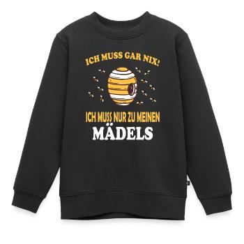 Bienenzucht und Honig - Kinder Premium Organic Sweatshirt - Schwarz - Vorne - AI Model Kid Female (0cm)