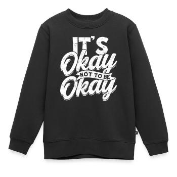 depression depressiv traurig geschenkidee unglückl - Kinder Premium Organic Sweatshirt - Schwarz - Vorne - AI Model Kid Female (0cm)