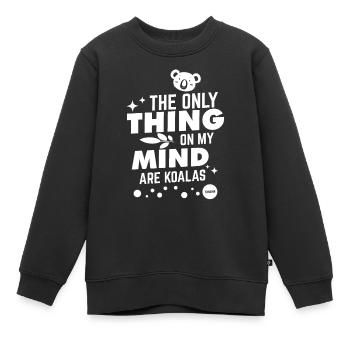 Koalas Kinder Mädchen Eukalyptus Australien - Kinder Premium Organic Sweatshirt - Schwarz - Vorne - AI Model Kid Female (0cm)