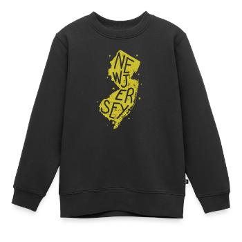 New Jersey Kartenumriss USA Amerika - Kinder Premium Organic Sweatshirt - Schwarz - Vorne - AI Model Kid Female (0cm)