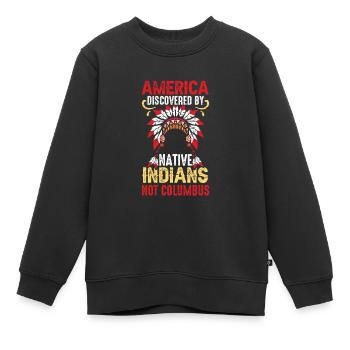 L’Amérique découverte par les Indiens en 1942 Anti - Sweat Premium enfant bio - noir - Devant - AI Model Kid Female (0cm)