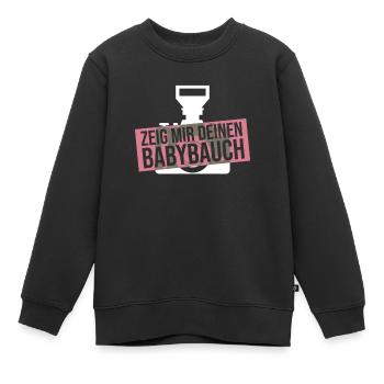 Babybauch Schwangerschaft Fotografin Fotografie - Kinder Premium Organic Sweatshirt - Schwarz - Vorne - AI Model Kid Female (0cm)