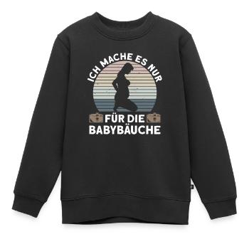 Babybauch Schwangerschaft Fotografin Fotografie - Kinder Premium Organic Sweatshirt - Schwarz - Vorne - AI Model Kid Female (0cm)