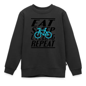Alimentation Vélo de couchage - Sweat Premium enfant bio - noir - Devant - AI Model Kid Female (0cm)