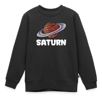 Saturn - Kinder Premium Organic Sweatshirt - Schwarz - Vorne - AI Model Kid Female (0cm)