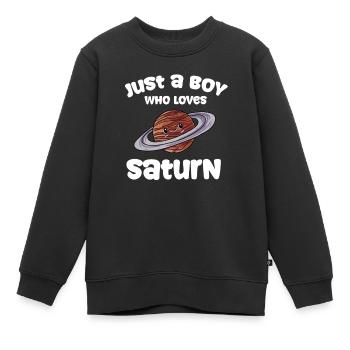 Saturn - Kinder Premium Organic Sweatshirt - Schwarz - Vorne - AI Model Kid Female (0cm)
