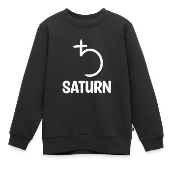 Saturn - Kinder Premium Organic Sweatshirt - Schwarz - Vorne - AI Model Kid Female (0cm)