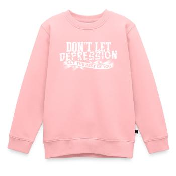 dépression dépressive triste idée cadeau malheureux - Sweat Premium enfant bio - rose - Devant - AI Model Kid Female (0cm)