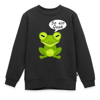Frosch Frösche - Kinder Premium Organic Sweatshirt - Schwarz - Vorne - AI Model Kid Female (0cm)