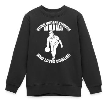 Bowling Kegel Bowler Kegeln Geschenk Bowlingkugel - Kinder Premium Organic Sweatshirt - Schwarz - Vorne - AI Model Kid Female (0cm)