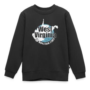 West Virginia The Mountain State USA - Kinder Premium Organic Sweatshirt - Schwarz - Vorne - AI Model Kid Female (0cm)