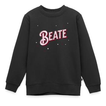 Beate Namen personalisiert - Kinder Premium Organic Sweatshirt - Schwarz - Vorne - AI Model Kid Female (0cm)