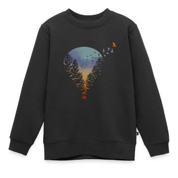 Weit weg fliegen - Kinder Premium Organic Sweatshirt - Schwarz - Vorne - AI Model Kid Female (0cm)