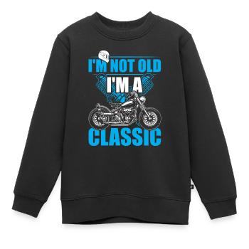 Ich bin nicht alt Ich bin ein Klassiker - Kinder Premium Organic Sweatshirt - Schwarz - Vorne - AI Model Kid Female (0cm)