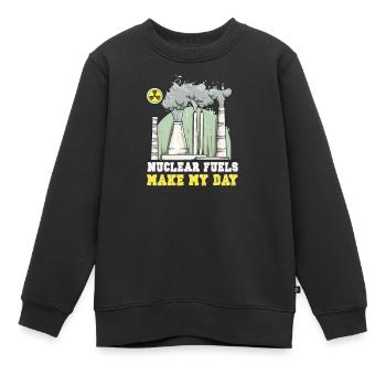 Centrale nucléaire Énergie nucléaire Energies renouvelables - Sweat Premium enfant bio - noir - Devant - AI Model Kid Female (0cm)