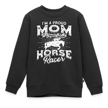 pferderennen pferd reiten pferde reiter geschenk g - Kinder Premium Organic Sweatshirt - Schwarz - Vorne - AI Model Kid Female (0cm)