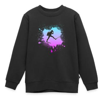 Plonger - Sweat Premium enfant bio - noir - Devant - AI Model Kid Female (0cm)
