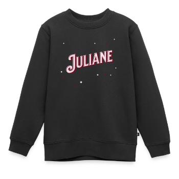 Juliane Namen personalisiert - Kinder Premium Organic Sweatshirt - Schwarz - Vorne - AI Model Kid Female (0cm)