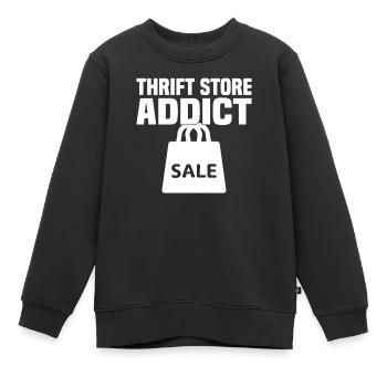 Magasin d’occasion Eco Hipster d’occasion - Sweat Premium enfant bio - noir - Devant - AI Model Kid Female (0cm)