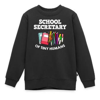 Secrétaire d’école Secrétariat de l’école Bureau du personnel - Sweat Premium enfant bio - noir - Devant - AI Model Kid Female (0cm)