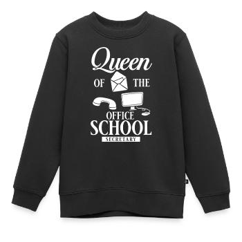 Secrétaire d’école Secrétariat de l’école Bureau du personnel - Sweat Premium enfant bio - noir - Devant - AI Model Kid Female (0cm)