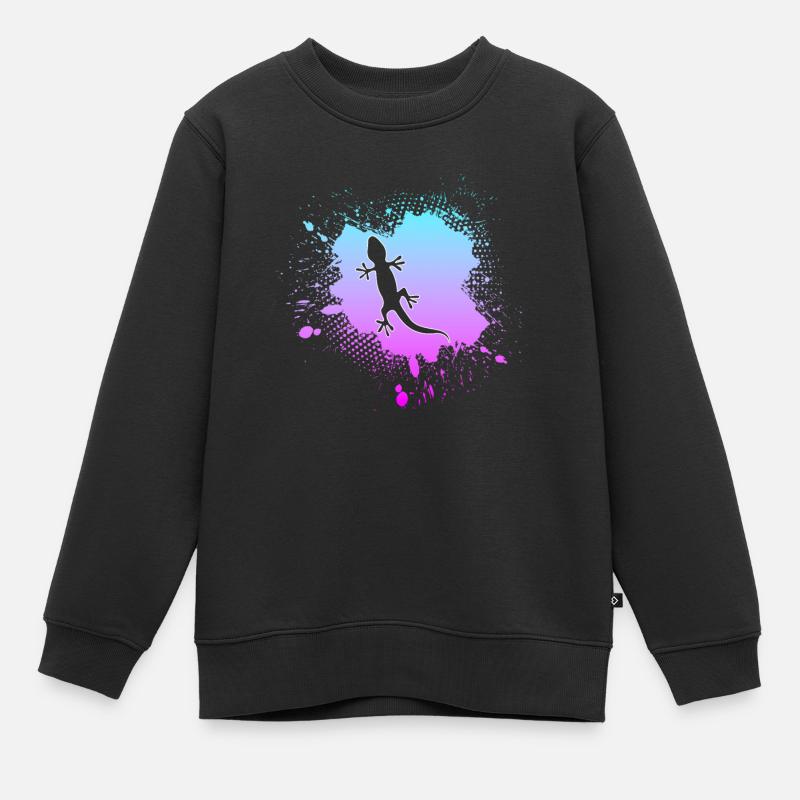 Lizard - Kids Premium Organic Sweatshirt - black