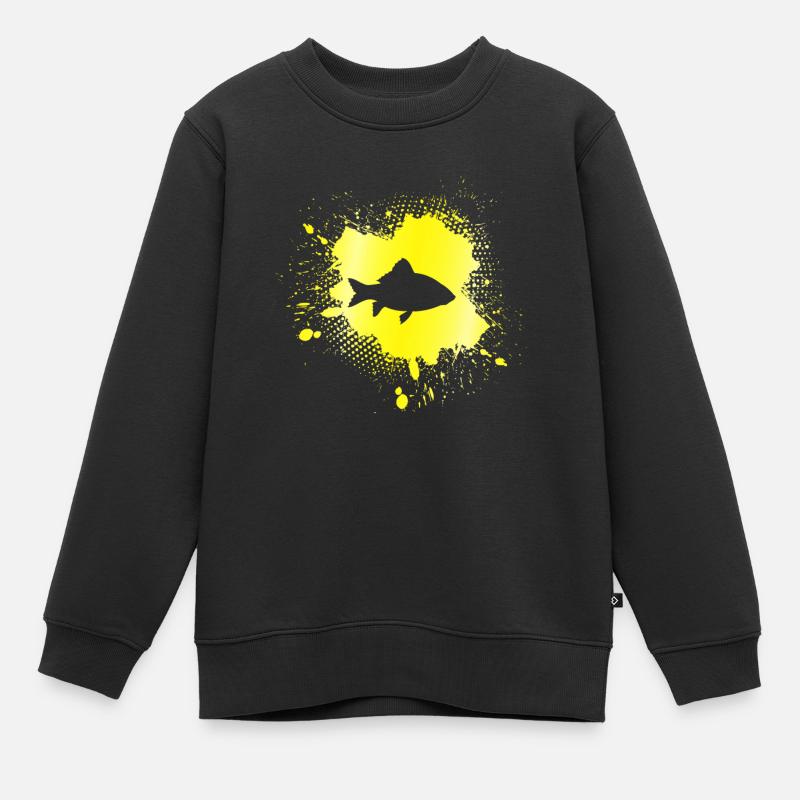Poisson - Sweat Premium enfant bio - noir