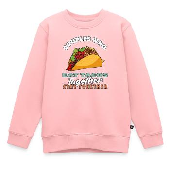 Tacos Pair - Kids Premium Organic Sweatshirt - rose - Front - AI Model Kid Female (0cm)