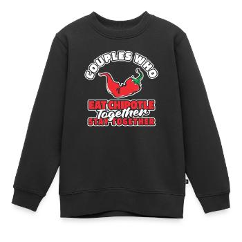 Paire de chipotle - Sweat Premium enfant bio - noir - Devant - AI Model Kid Female (0cm)