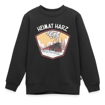 Home Harz Railway sur le souvenir de Brocken - Sweat Premium enfant bio - noir - Devant - AI Model Kid Female (0cm)