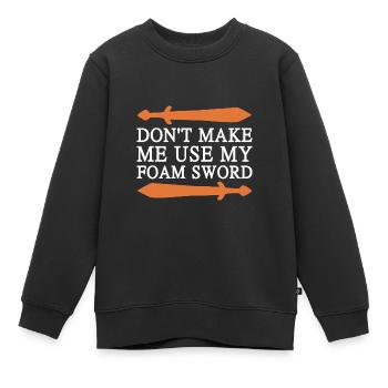 Larp |Live-Action-Rollenspiel |Larpen |Larp - Kinder Premium Organic Sweatshirt - Schwarz - Vorne - AI Model Kid Female (0cm)
