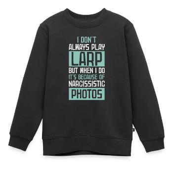 Larp |Live-Action-Rollenspiel |Larpen |Larp - Kinder Premium Organic Sweatshirt - Schwarz - Vorne - AI Model Kid Female (0cm)