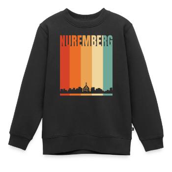 Nuremberg Skyline - Kids Premium Organic Sweatshirt - black - Front - AI Model Kid Female (0cm)