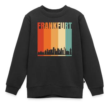 Frankfurt - Kinder Premium Organic Sweatshirt - Schwarz - Vorne - AI Model Kid Female (0cm)