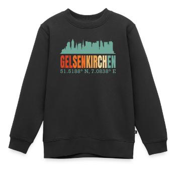 Gelsenkirchen - Kinder Premium Organic Sweatshirt - Schwarz - Vorne - AI Model Kid Female (0cm)