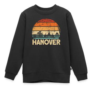 Hannover - Kinder Premium Organic Sweatshirt - Schwarz - Vorne - AI Model Kid Female (0cm)