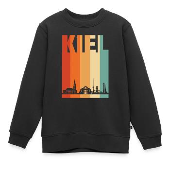 Kiel - Kinder Premium Organic Sweatshirt - Schwarz - Vorne - AI Model Kid Female (0cm)