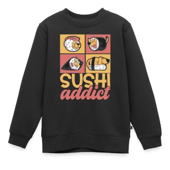 Sushi Kawaii - Kinder Premium Organic Sweatshirt - Schwarz - Vorne - AI Model Kid Female (0cm)