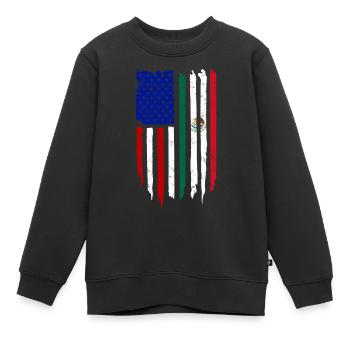 USA America Immigrants US Citizens American FL - Kids Premium Organic Sweatshirt - black - Front - AI Model Kid Female (0cm)