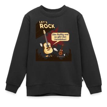 Let´s Rock Vater Kind Übungsverstärker für Gitarre - Kinder Premium Organic Sweatshirt - Schwarz - Vorne - AI Model Kid Female (0cm)