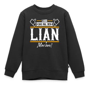 Lian Geschenkidee Geschenk Geburtstag - Kinder Premium Organic Sweatshirt - Schwarz - Vorne - AI Model Kid Female (0cm)
