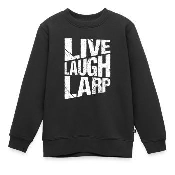 larp live laugh larp - Kinder Premium Organic Sweatshirt - Schwarz - Vorne - AI Model Kid Female (0cm)