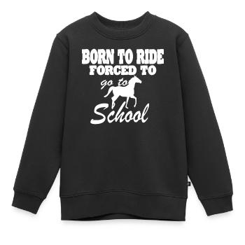 Pferd Reiten Reitverein Geschenkidee - Kinder Premium Organic Sweatshirt - Schwarz - Vorne - AI Model Kid Female (0cm)